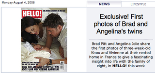 Illustration for article titled Angelina & Brad's Twins: Revealed!!!